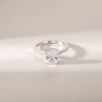 EAMTI 925 Sterling Silver Engagement Rings for Women Radiant CutSize 9