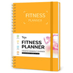 Fitness Workout Journal for Women & Men, A5(5.5" x 8.6") Workout Log Book Planner for Tracking, Progress, and Achieving Your Wellness Goals-Yellow