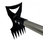 Weed Puller Tool 58" Telescoping, 2-in-1 Adjustable Manual Weeders Garden Hoe & Weed Rake, Long Handle Ergonomic Weeding Tool for Lawn, Garden & Yard Includes Work Gloves