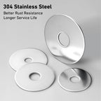 BNUOK 23PCS 1/4" x 2" Fender Washers, 304 Stainless Steel 18-8, Thickened 1/4 Fender Washer,1/4" ID x 2" OD