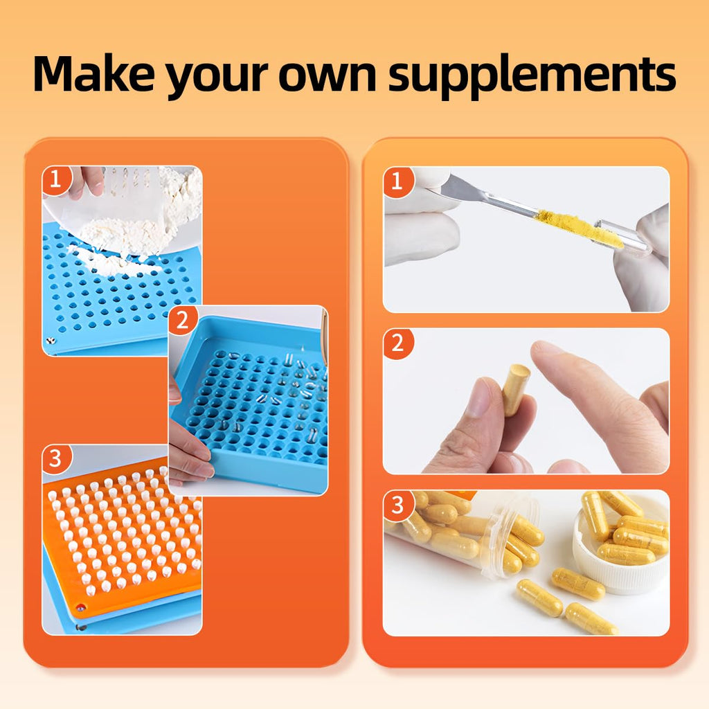Empty Capsules 00 Separated, Vegan Capsules Empty 00 with Spoons and Medicine Bottle, Veggie Capsule Pill for Filling Supplements, 1000 Count