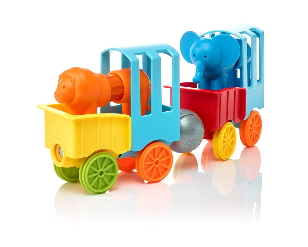 SmartMax My First Animal Train STEM Magnetic Discovery Play Set with Moving Train and Soft Animals for Ages 1-5