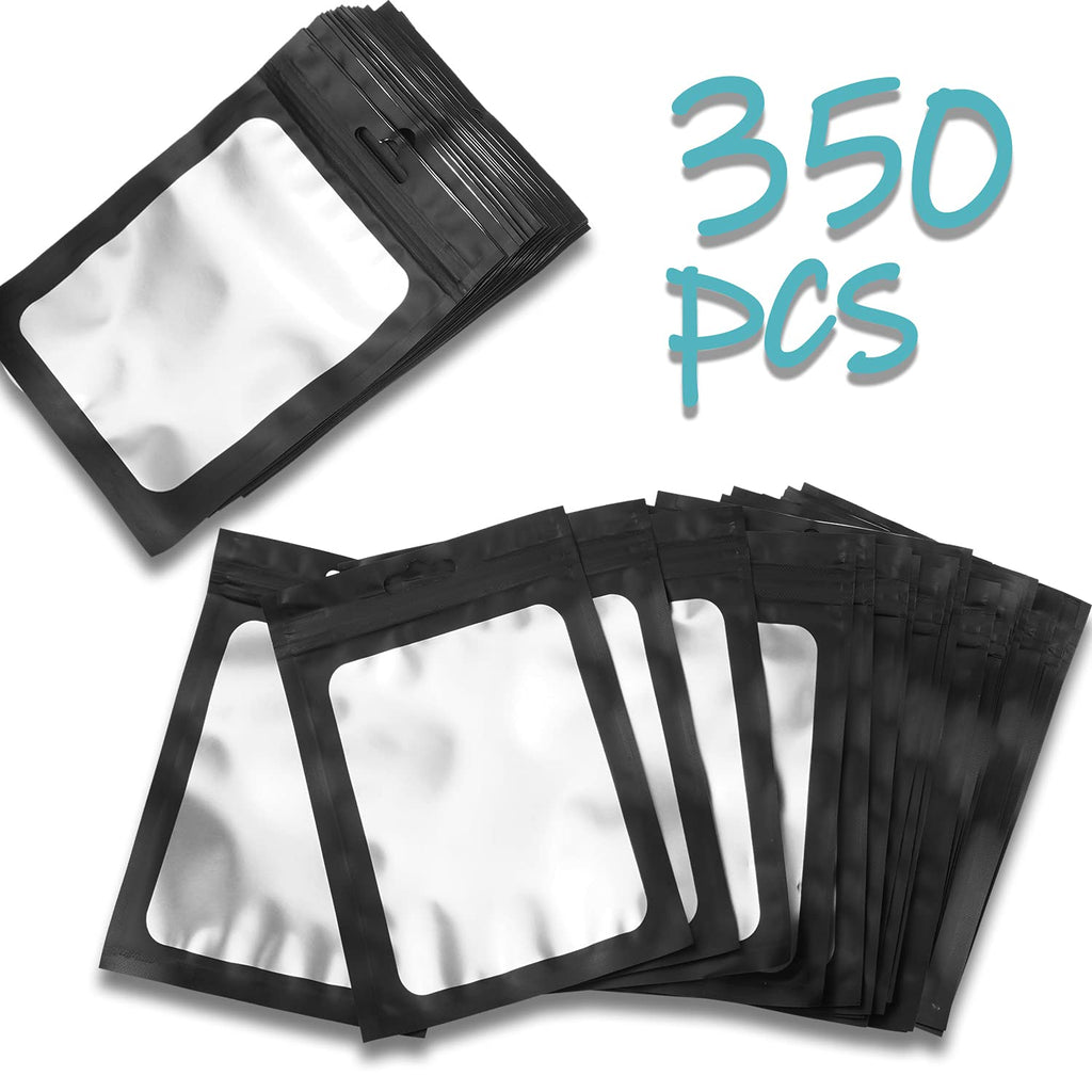 Gwybkq Resealable Bags for Food Storage 350 Pieces (4×6Inch Black)
