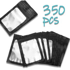 Gwybkq Resealable Bags for Food Storage 350 Pieces (4×6Inch Black)