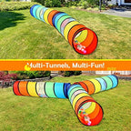 Kids Play Tunnel Tent for Toddlers, Colorful Pop Up Crawl Tunnel Toy for Baby or Pet with Breathable Mesh, Collapsible Gift for Boy and Girl Play Tunnel Indoor and Outdoor Game
