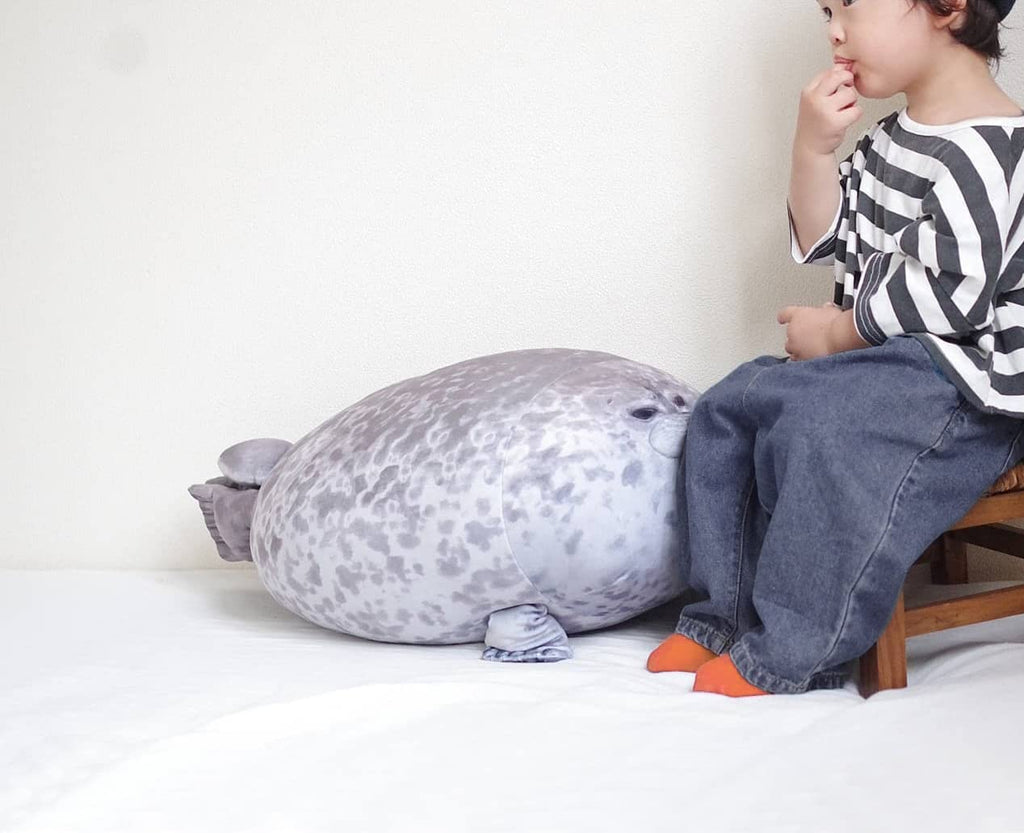 23.7 inch Large Seal Plush Pillow, Soft Stuffed Animal Toy,Chubby Blob Seal
