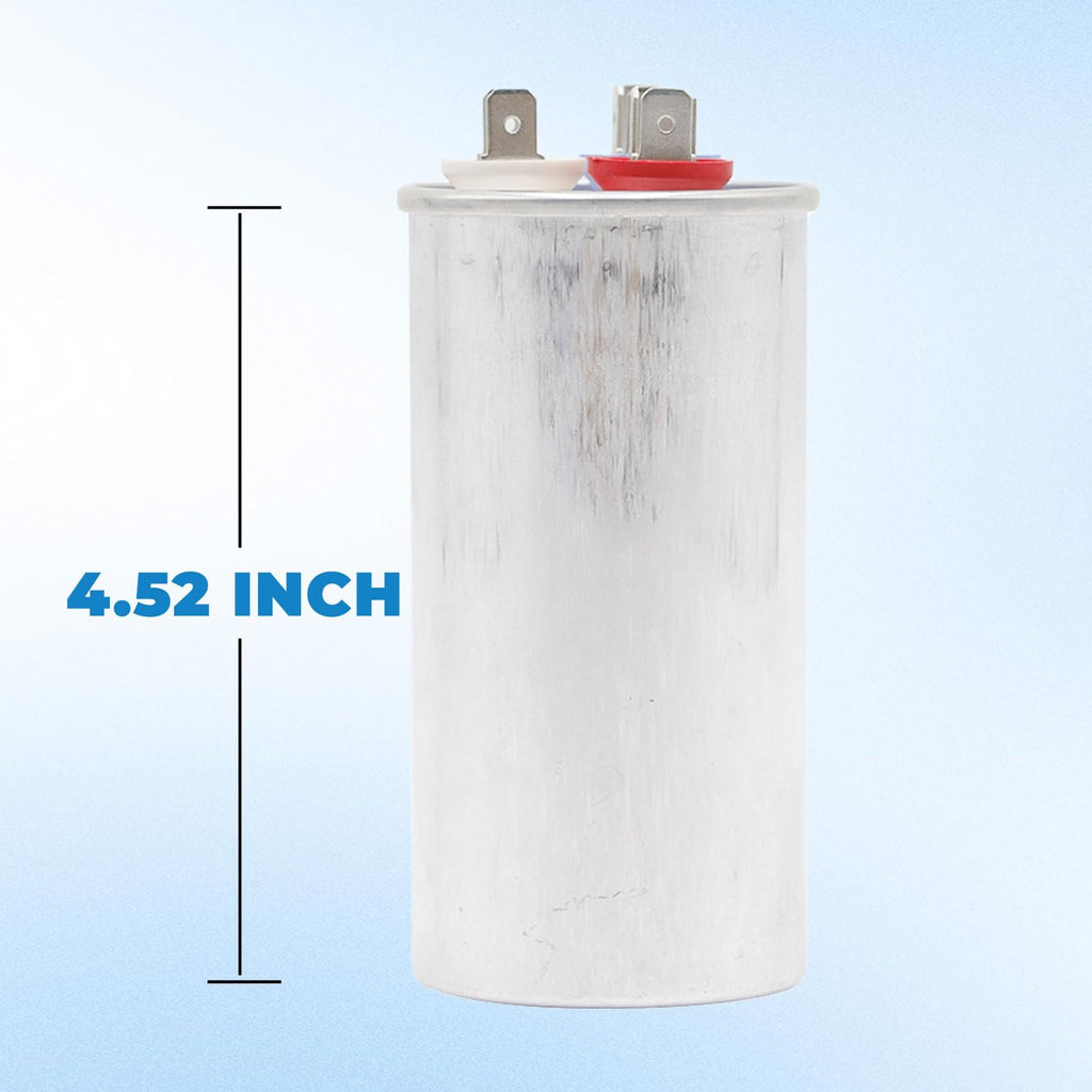 80/7.5 uF 80+7.5 MFD ±5% 370V or 440V Dual Run Start ac Capacitor for ac 80 7.5 CBB65r CBB65b and 370 440 vac Air Conditioner Capacitor for Motor Start or Heat Pump, Condenser, Pool Pump