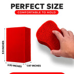 Multi-Purpose Sponges for Cleaning - Red 10 Pack, Large Sponges for Car Washing, Tile & Grout, Bulk Pack Sponge