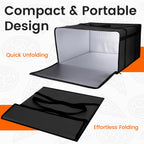 Bodaon Pizza Bags for Delivery, 24" x 24" x 14" Insulated Pizza Bag, Black