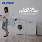 ELEGRP Single Pole Occupancy Motion Sensor Light Switch, PIR Infrared Motion Activated Switch, Need Grounding Wire, No Neutral Wire, for CFL/LED/Incandescent, with Plate, UL(2 Pack, Matte White)