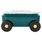 VEVOR Small Garden Seat, 2 in 1 Rolling Garden Cart with Storage Bin, Supports up to 227 lbs, Compact Outdoor Garden Scooter with Handle, Garden Stool for Yard Weeding Planting