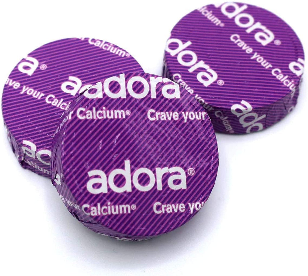 Adora Calcium Supplement, Fairtrade Dark Chocolate, Pack of 12 - 30 ct