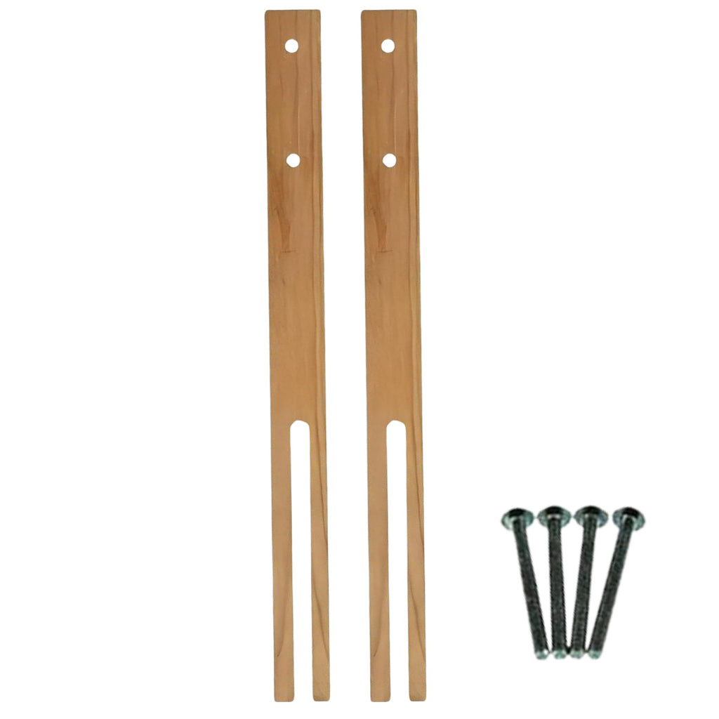 AQS INTERNATIONAL Pair of Headboard Struts - Multifit Hardwood Strong Legs - Wooden Headboards Support Multi Fit Slotted & Pre Drilled Screws - Bedroom Bed Frame Anit Shake Tool 61cm