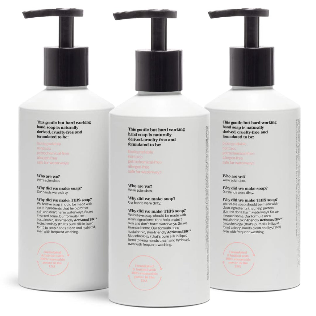 EVOLVED BY NATURE Evolved By Nature Fragrance Free Hand Soap (10 oz, 3 Packs) - Contains Only 12 Naturally Derived Ingredients | Allergen, Irritant & SLS Free | Wash