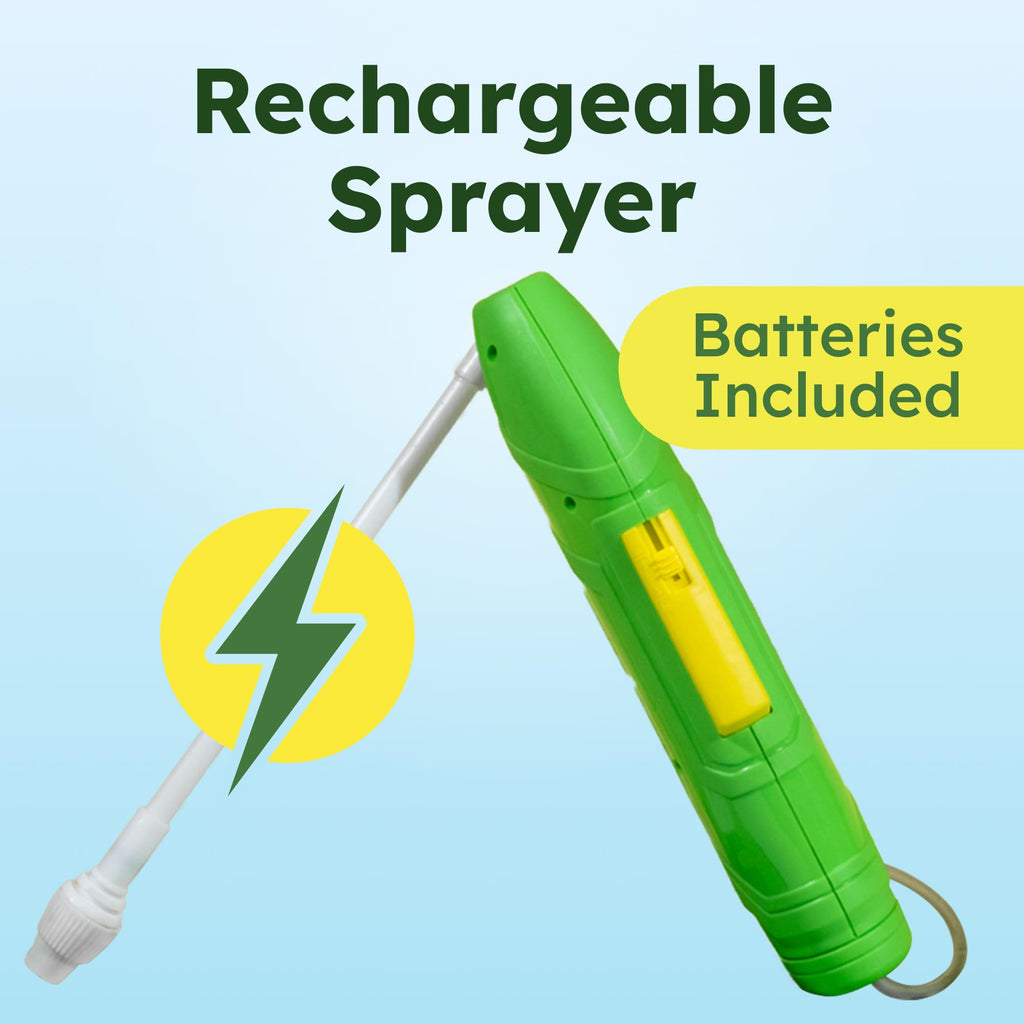 BugMD Pest Blaster Kit - Rechargeable Power Sprayer (Batteries Included), 4-Pack Pest Control Essential Oil Concentrates for Indoor & Outdoor Use - Plant-Powered Ant, Roach, Spider & Insect Killer