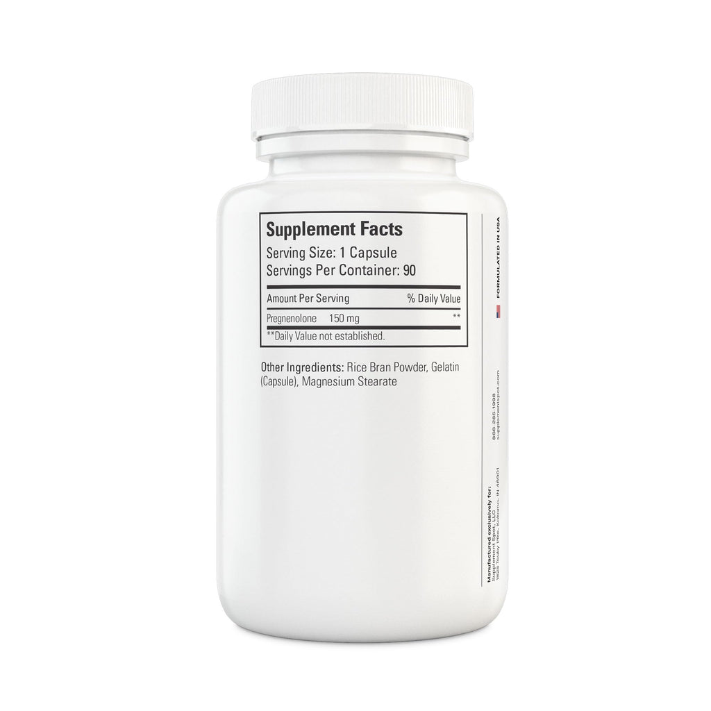 Supplement Spot Pregnenolone 150 Mg Energy Supplement – Pregnenolone to Support Healthy Mood for Women & Men (90 Servings)