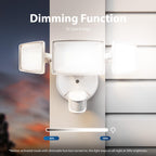 Onforu 100W LED Motion Sensor Outdoor Lights, Dusk to Dawn Flood Light Outdoor Motion Sensor, Hardwired Security Lights Floodlights Outside 11000LM 6500K Daylight IP65 Waterproof (White)
