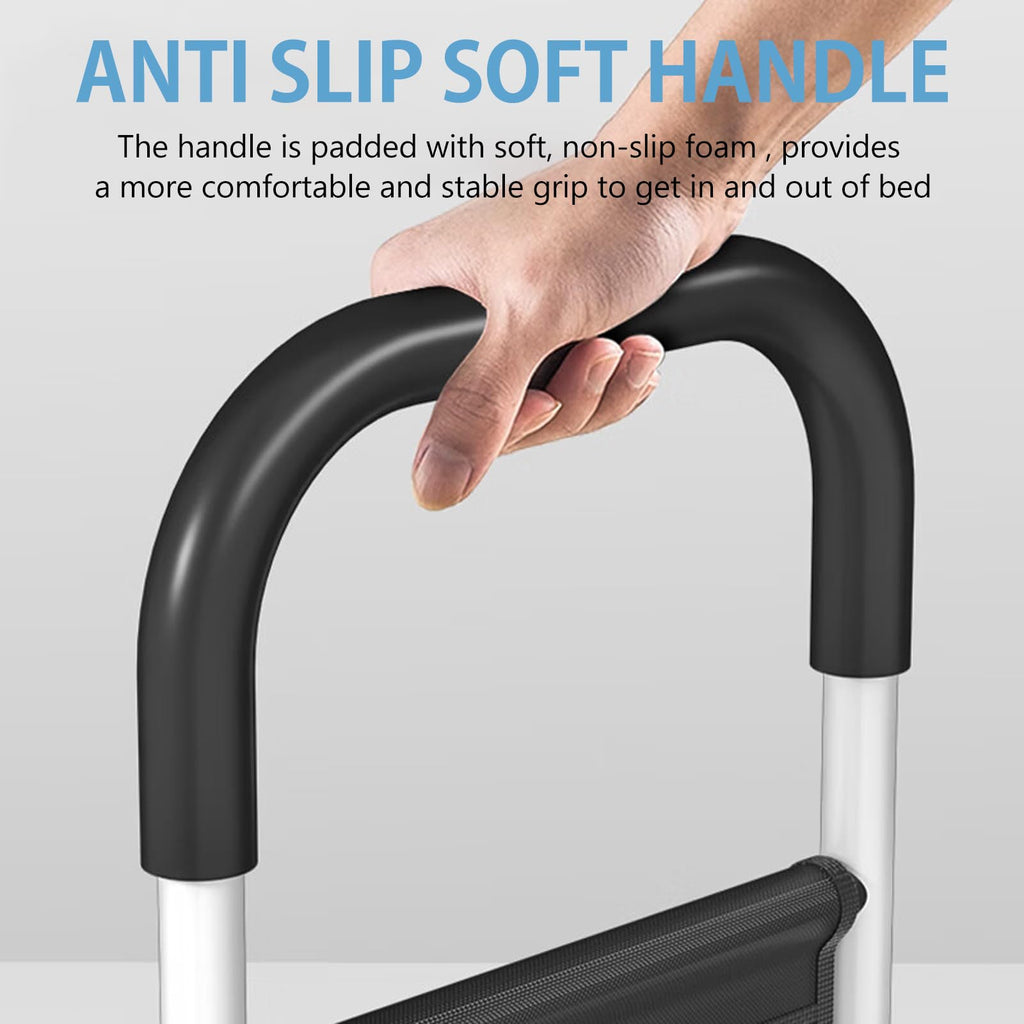 Bed Rails for Elderly Adults Safety, Adjustable Bed Assist Rails for Seniors, Bedrails with Support Legs and Storage Pocket, Bed Railing Cane Fit Single, Double King,Queen,Full, Twin Beds