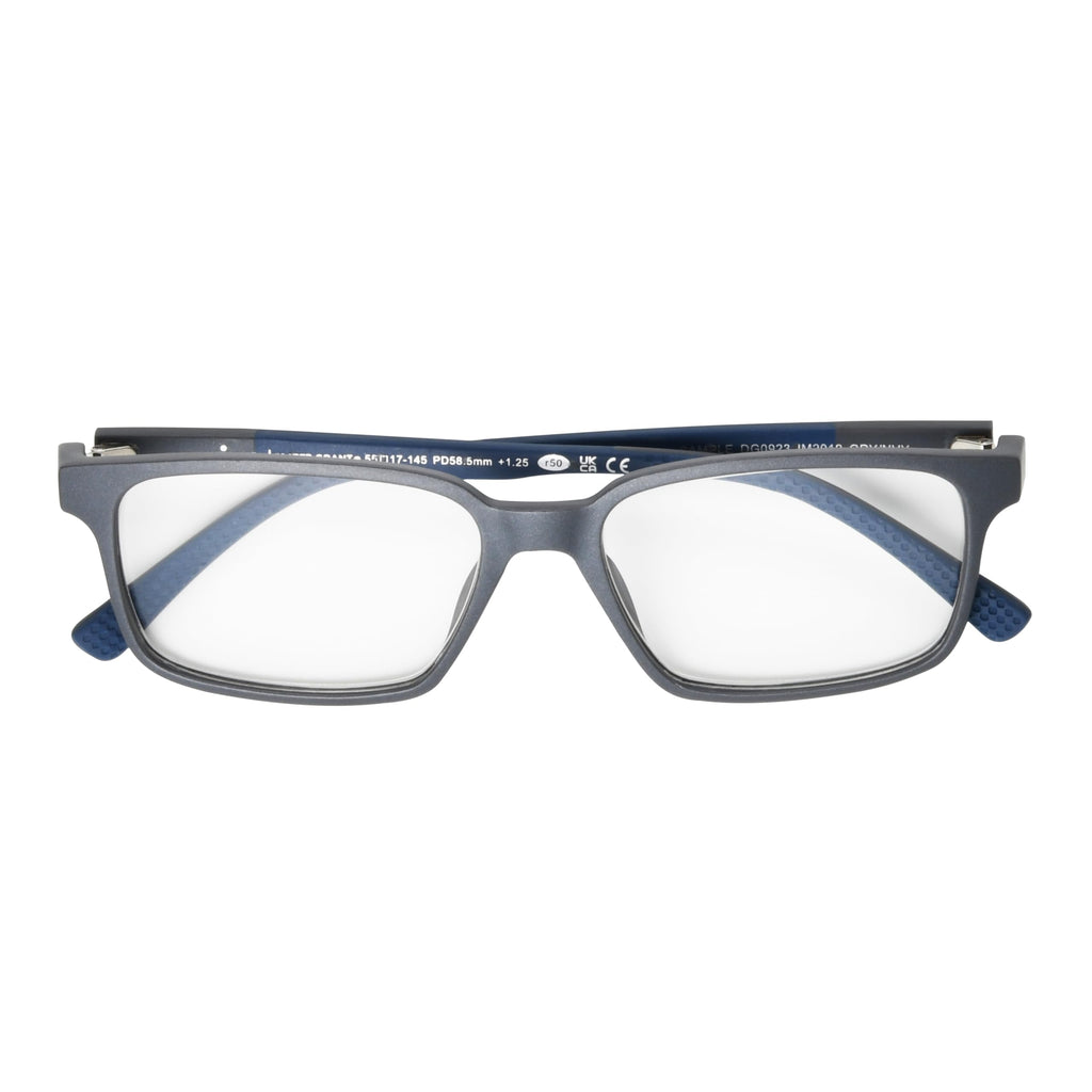 Foster Grant IRONMAN Men's Chase Square Reading Glasses, BLACK, 1.5x