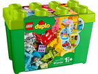 LEGO DUPLO Classic Deluxe Brick Box 10914 Starter Set - Features Storage Box, Bricks, Duplo Figures, Dog, and Car, Creative Play, Great Early Learning Toy for Toddlers Ages 18+ Months