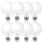 MAXvolador G25 LED Globe Light Bulbs Neutral White 4000K, Round Vanity Light Bulb 60W Equivalent, E26 Base Bathroom Mirror Light Bulbs, 500LM, Non-Dimmable, 8-Pack