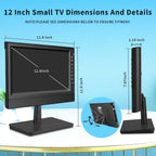 Feihe 12 Inch Small TV, Portable TV with HD Display, Antenna,HDMI,AV,USB Ports, Built-in Digital Tuner and Compact Design for Kitchen, RV, and Travel