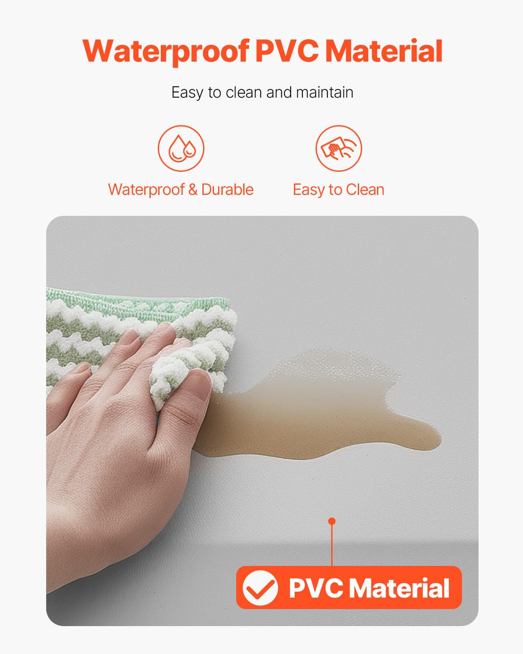 VEVOR Fall Mat for Elderly, 1-inch Thickened Fall Prevention Pad with Beveled Edge, Anti-Slip Bedside Safety Floor Mat for Seniors, Handicaps, Patients (24 x 70 inch)