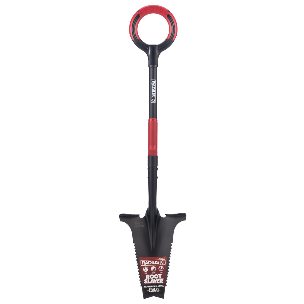 Root Slayer RS220 Heavy Duty Garden Shovel, Serrated Blade, Black