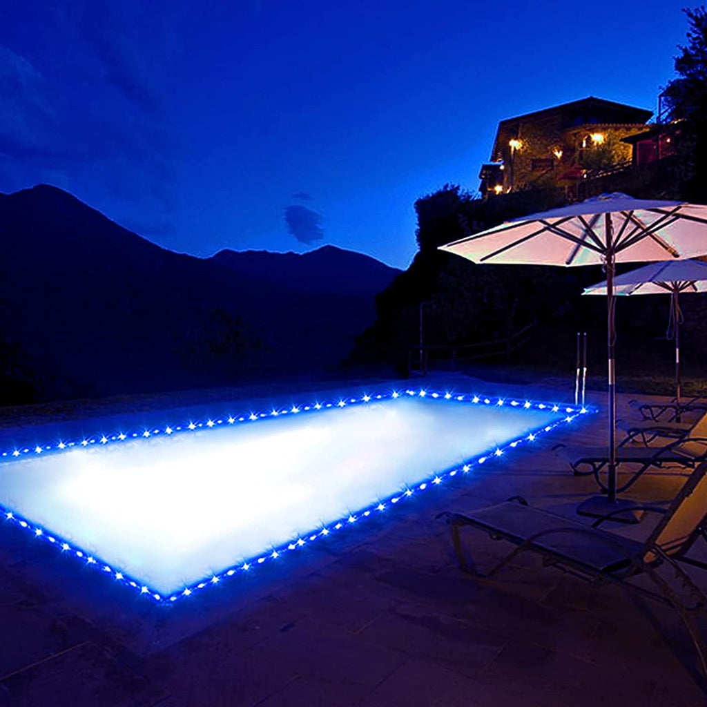 JMEXSUSS 66 ft 200 LED Pool Accessories IP 65 Solar Pool Lights Outdoor