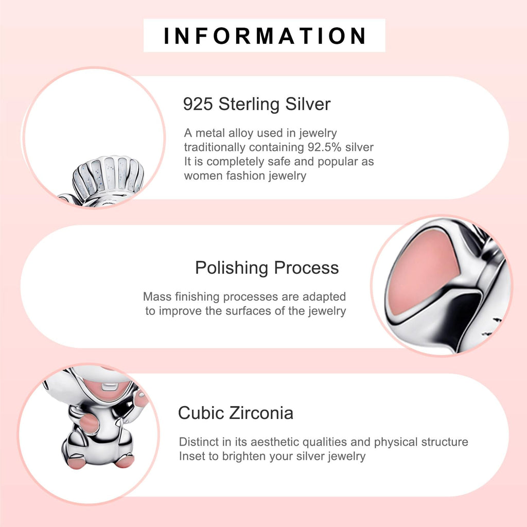 MITSOKU 925 Sterling Silver Chef Mouse Dangle Charm | Cute Cartoon Bead Fits European Snake Chain Bracelets | Movie Fans Jewelry Gift