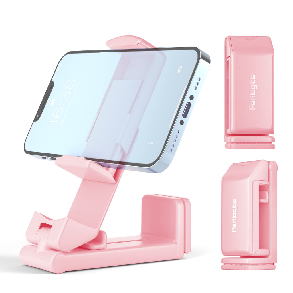 Perilogics Airplane Phone Holder Mount Universal in Flight Hands Free Viewing with Multi-Directional Dual 360 Degree Rotation (Pink)