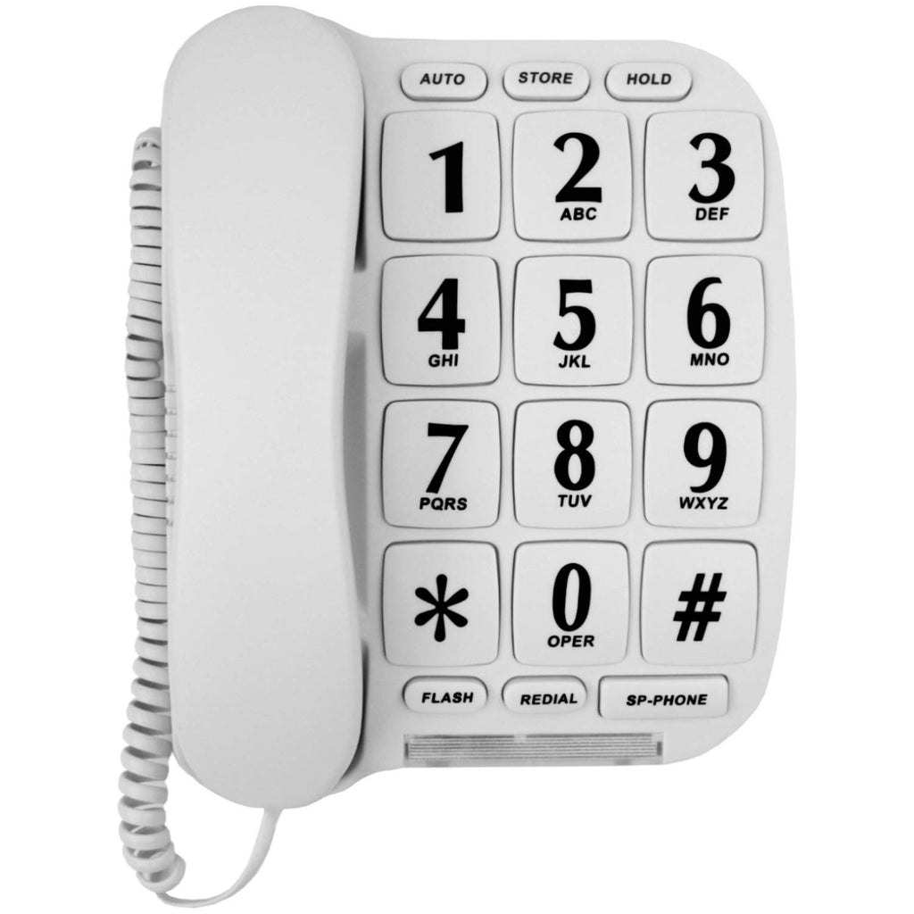 Big Button Phone for Wall or Desk with Speaker and Memory