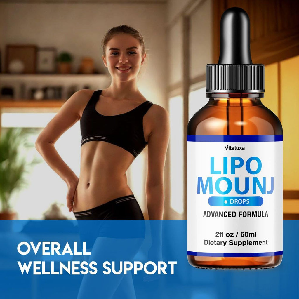 LipoMounj Gotas, LipoMount Mounj Drops Liquid Supplement Support Official Advanced Formula, Lipos Mount Mounjaro Premium Blend Maximum Strength All-Natural Ingredients, LipoMoun Mouj Liquido (2oz)