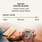 Peet's Coffee, Dark Roast Decaf Keurig K-Cup Pods, Decaffeinated Arabica Coffee - Decaf House Blend 60 Count (6 Boxes of 10 K-Cup Pods)
