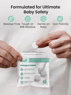 GROWNSY Detergent Tablets for Bottle Washer 130 Count, Safe & Deep Cleaning