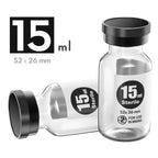 Ks-Tek Sterile Empty Vials with Self Healing Injection Port,with Flip Off Aluminum Cap,Sterile Package (15ml,10)
