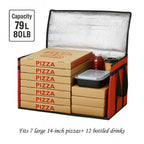 Bodaon Large 3-Pack Insulated Food Delivery Bag with hard bottom, XXXL Pizza Cooler Bags, Rideshare Delivery Bag, Thermal Cold/Hot Styrofoam Carrier for Travel/Shopping/Catering/Car