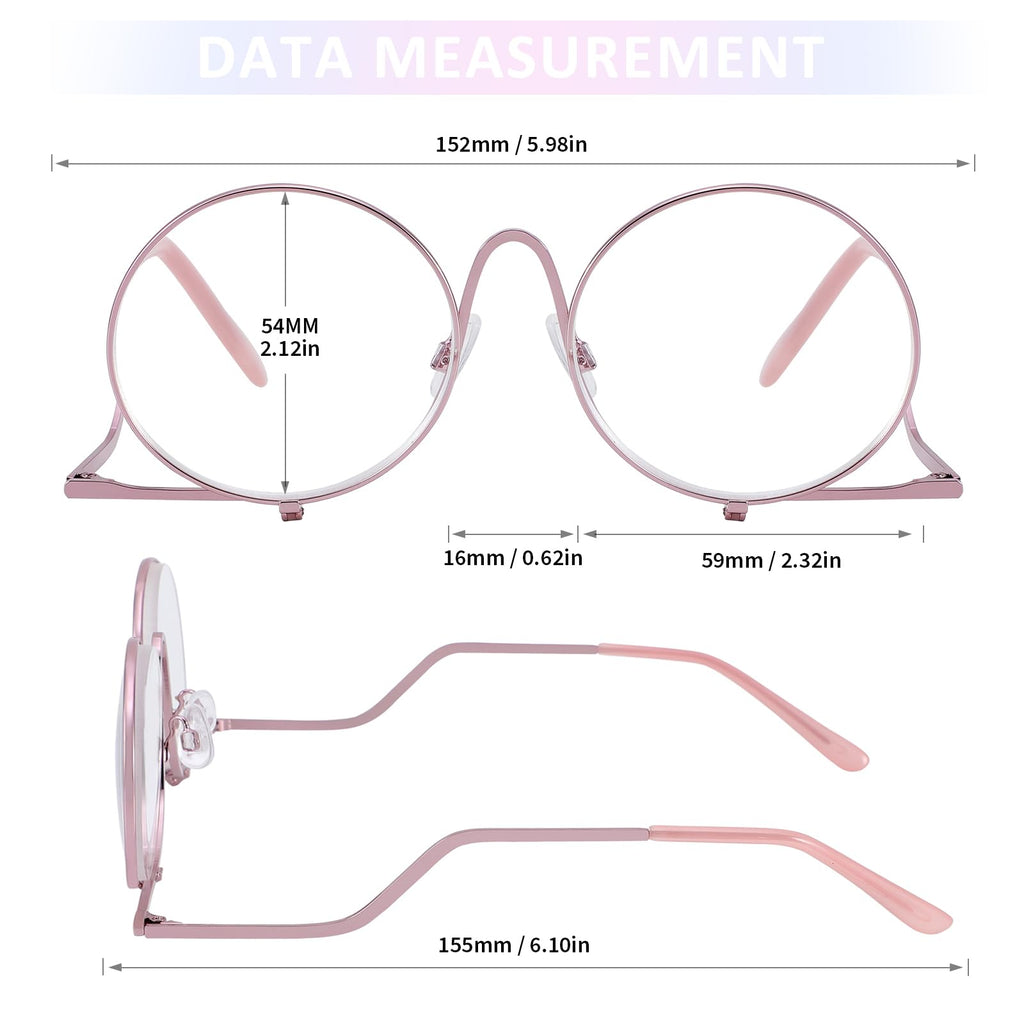 JOOX Makeup Reading Glasses for Women Large Magnifying Cosmetic Readers Make Up Eyeglasses +3.5