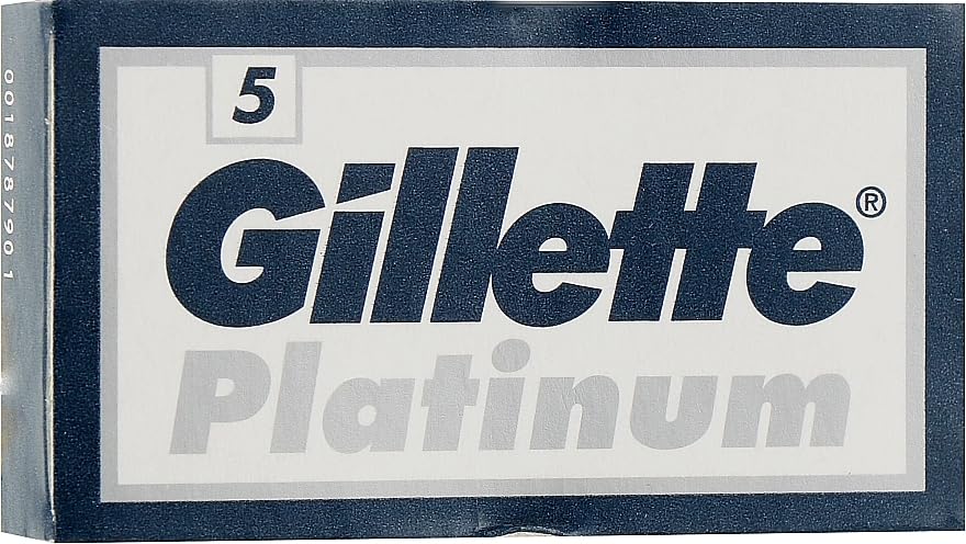 Gillette, 100 Gillette Platinum Double Edge Safety Razor Blades on a display card, 20 dispnesers of 5 Blades