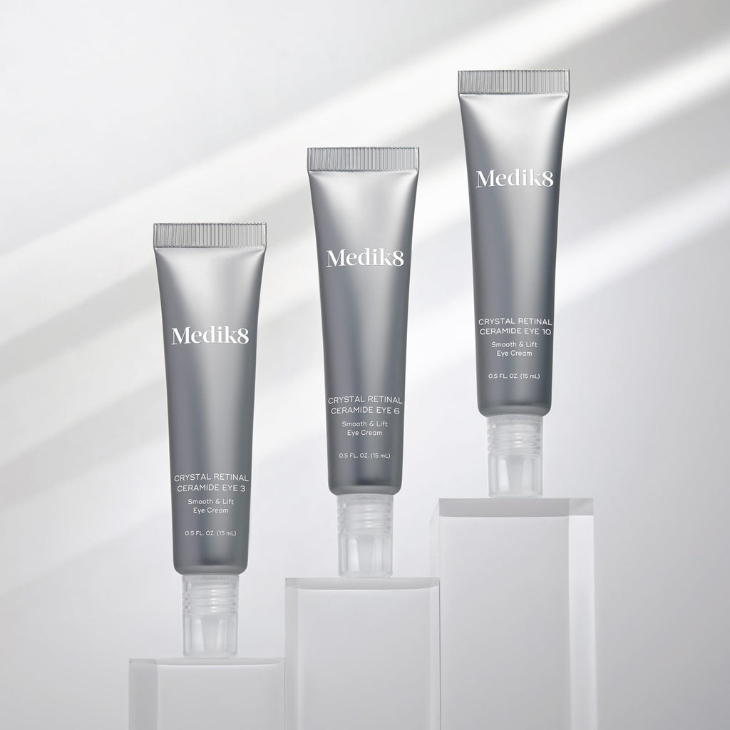 Medik8 Crystal Retinal Ceramide Eye 3 - Lifting Eye Cream with Vitamin A - Smoothing Under Eye Cream for Wrinkles and Sensitive Skin - 0.5 oz