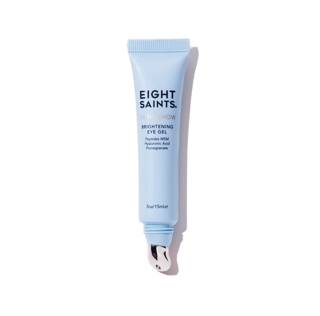 Eight Saints Light Show Brightening Eye Gel, Natural and Organic Anti Aging Cooling Eye Gel to Reduce Puffiness, Wrinkles and Calms Under Eye Skin, 0.5 Ounces