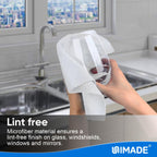 UNIMADE Shop Towel Rags, 50 Pack Reusable Shop Rags Bulk Microfiber Cleaning Cloth Lint Free Cleaning Towels for Car Kitchen Automotive Bar Mechanic Restaurant Garage, 11.5"x 11.5", White