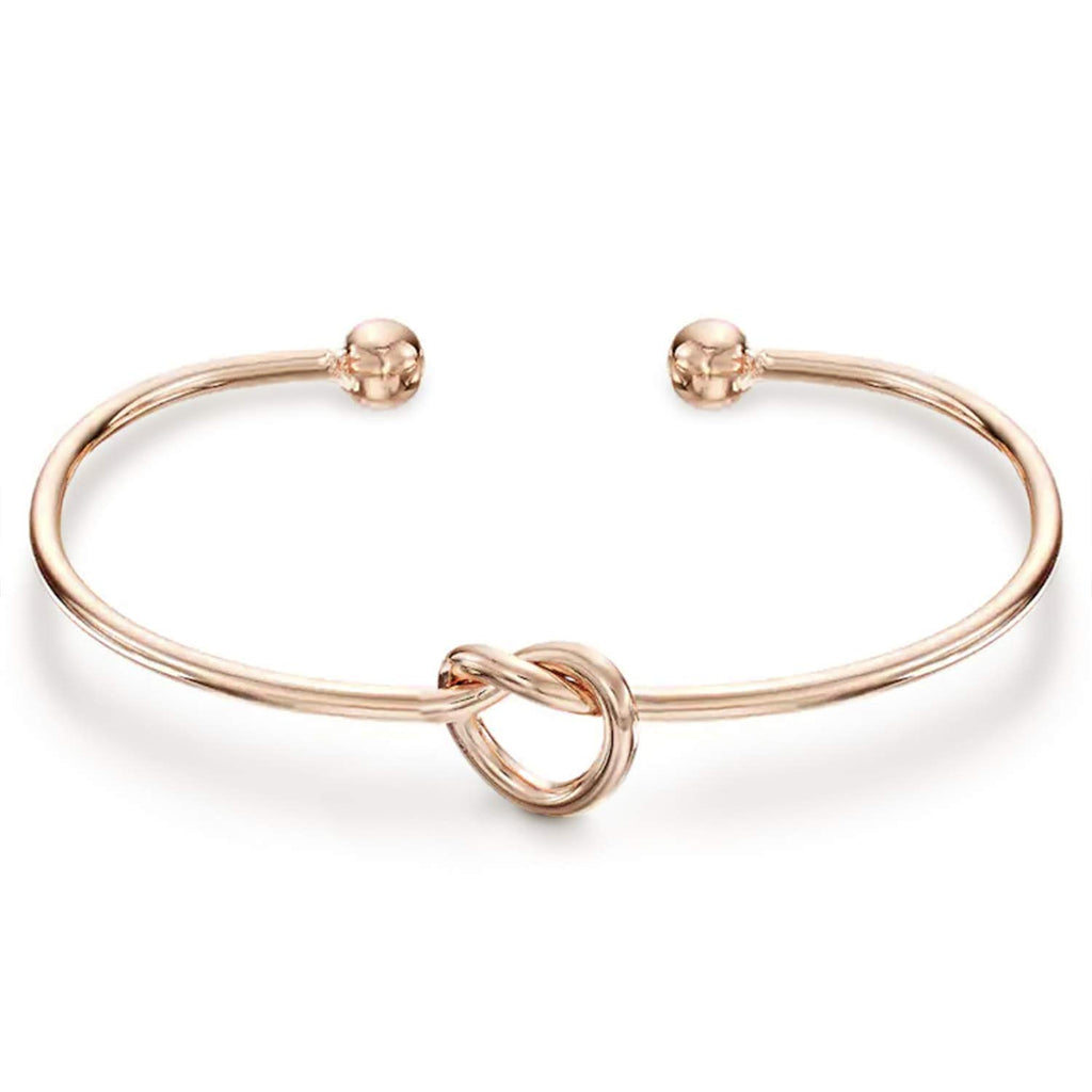 PAVOI Adjustable Bangle Bracelet for Women, 14K Gold Plated, Rose Gold