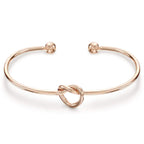 PAVOI Adjustable Bangle Bracelet for Women, 14K Gold Plated, Rose Gold
