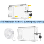Universal Thermostat Lock Box with Key,Clear Large Thermostat Cover for Thermostat on Wall,Thermostat Guard Fits Thermostats 6.3 x 4.4 x 2 inches or Smaller