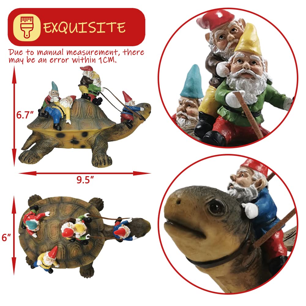 Sunthus Garden Gnomes Decorations for Yard Statues Turtle Outdoor Decor