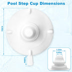 showingo Step Cups Replacement for Innovaplas Above Ground Swimming Pool Steps (4 Pack)