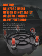 SPTA Bucket Dolly with 5 Wheels, Car Wash Bucket Roller, Easy Push Rolling Barrel Dolly System for Washing, Waxing, Removable Bucket Mover, Polishing Car Accessories Black
