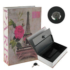 KYODOLED Diversion Book Safe with Key Lock, Secret Safe Metal Lock Box,Money Storage Collection Box,9.5" x 6.1" x 2.2" Paris Large