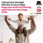 NeuroQ Memory & Focus Extra Strength - Boosts Cognitive Performance & Brain Function - Supports Neuroprotection & Concentration - Huperzine A, Gotu Kola, Ginkgo, Coffee Fruit & Propolis - 60 Capsules